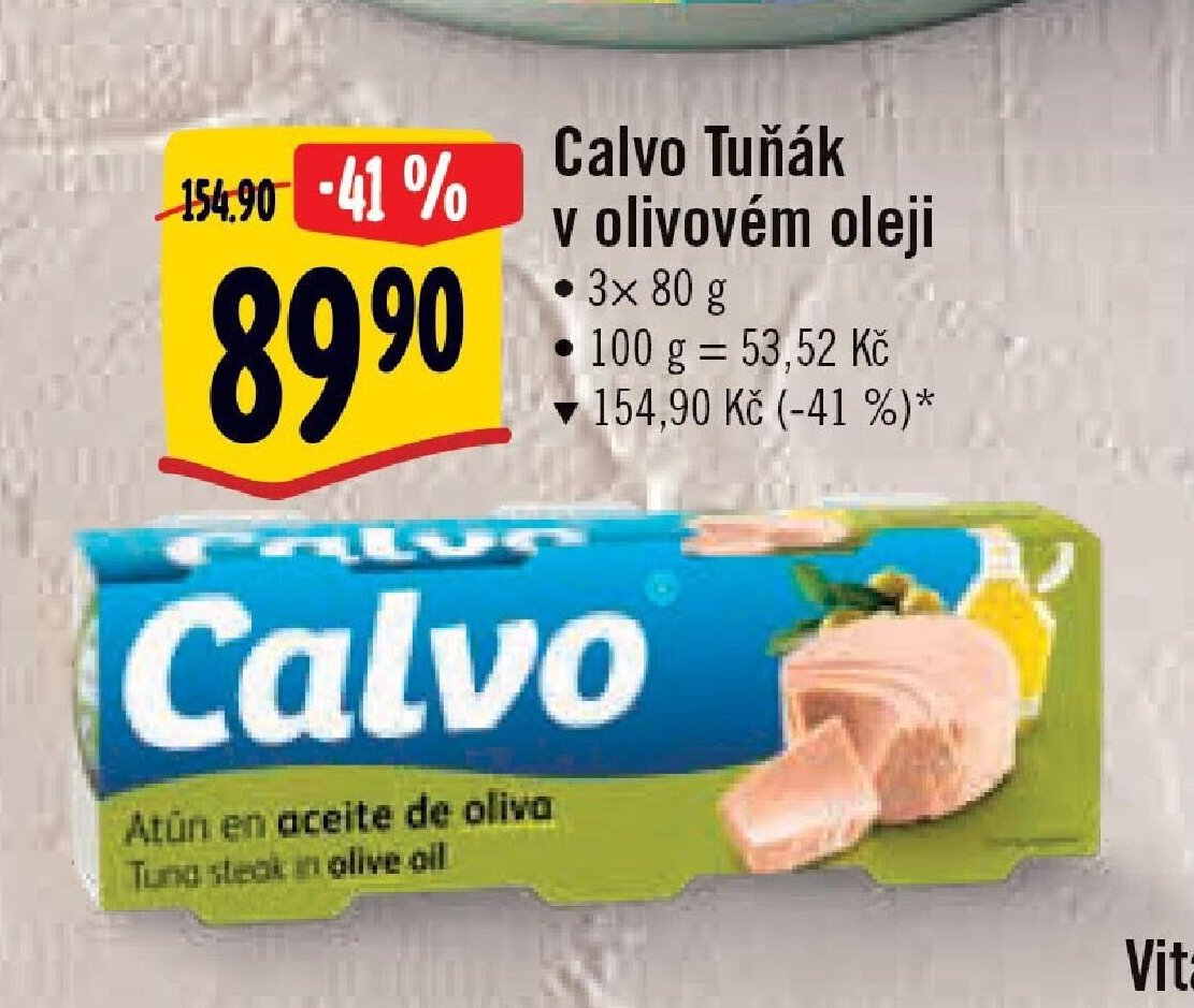 Calvo Tuňák v olivovém oleji