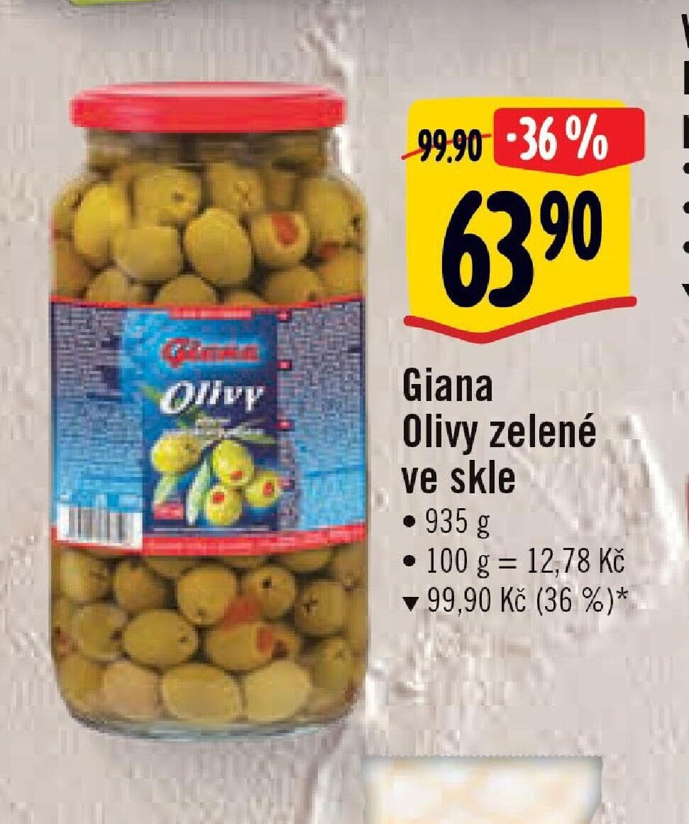 Giana Olivy zelené ve skle
