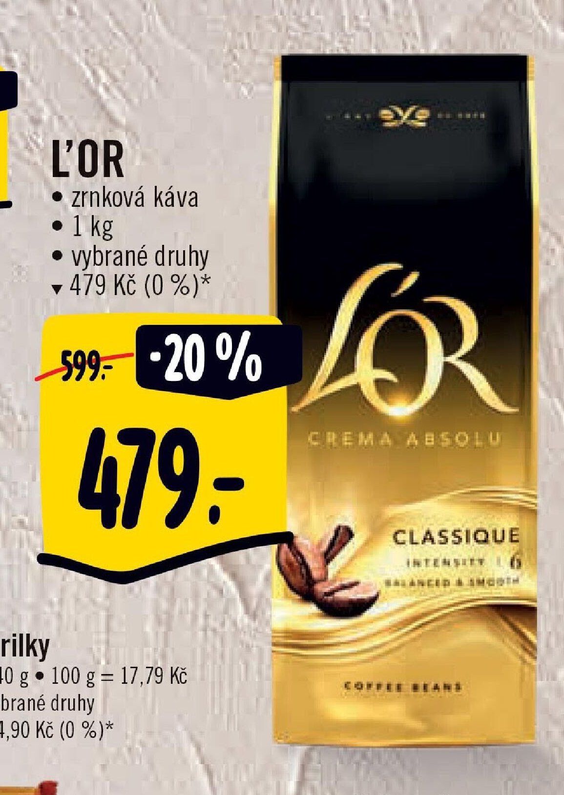 L'OR zrnková káva