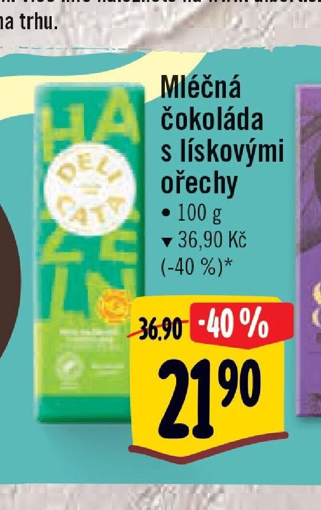Deli Mléčná čokoláda s lískovými ořechy