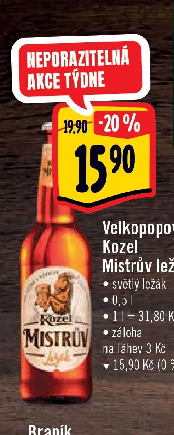 Velkopopovický Kozel Mistrův ležák