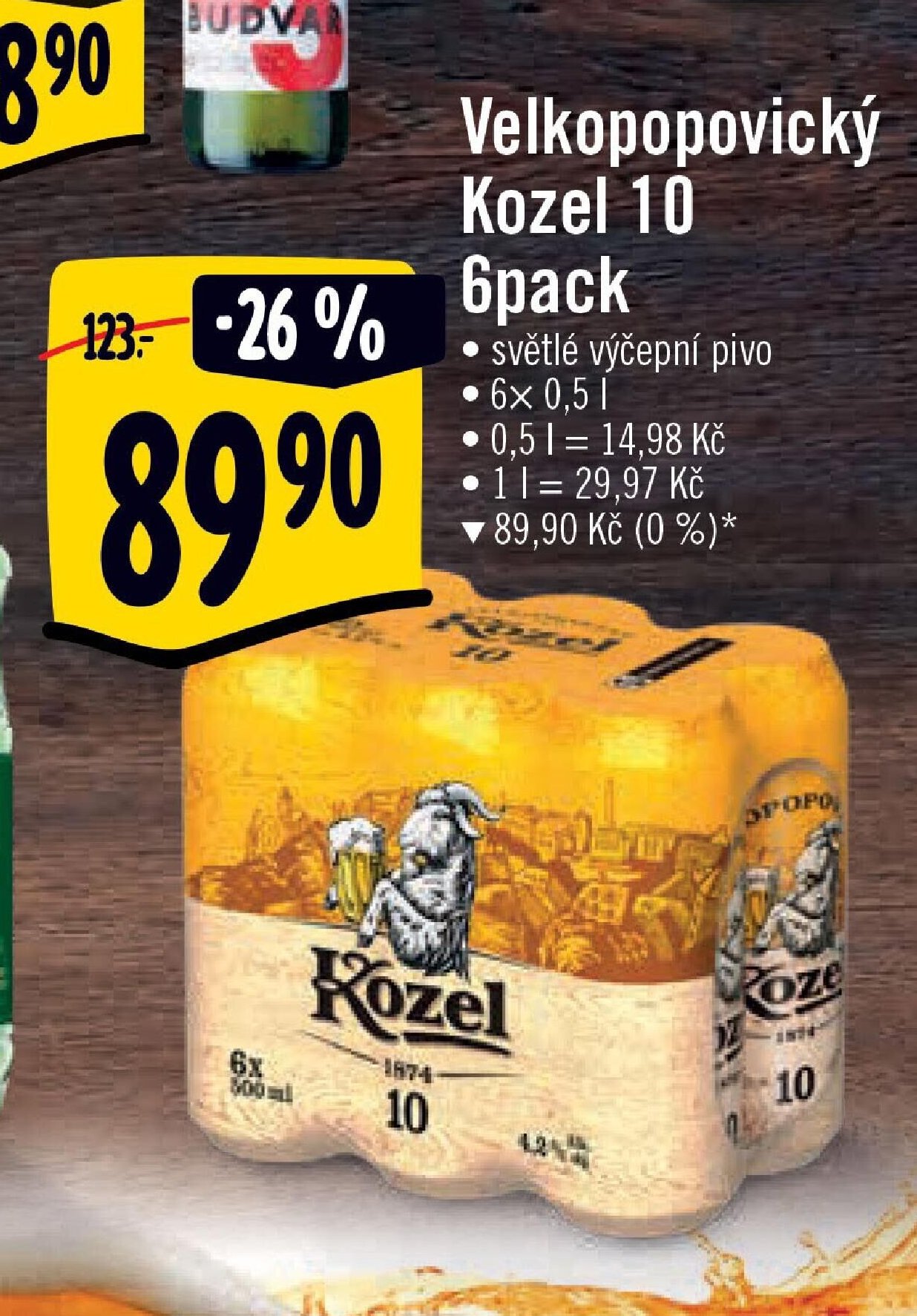 Velkopopovický Kozel 10 6pack