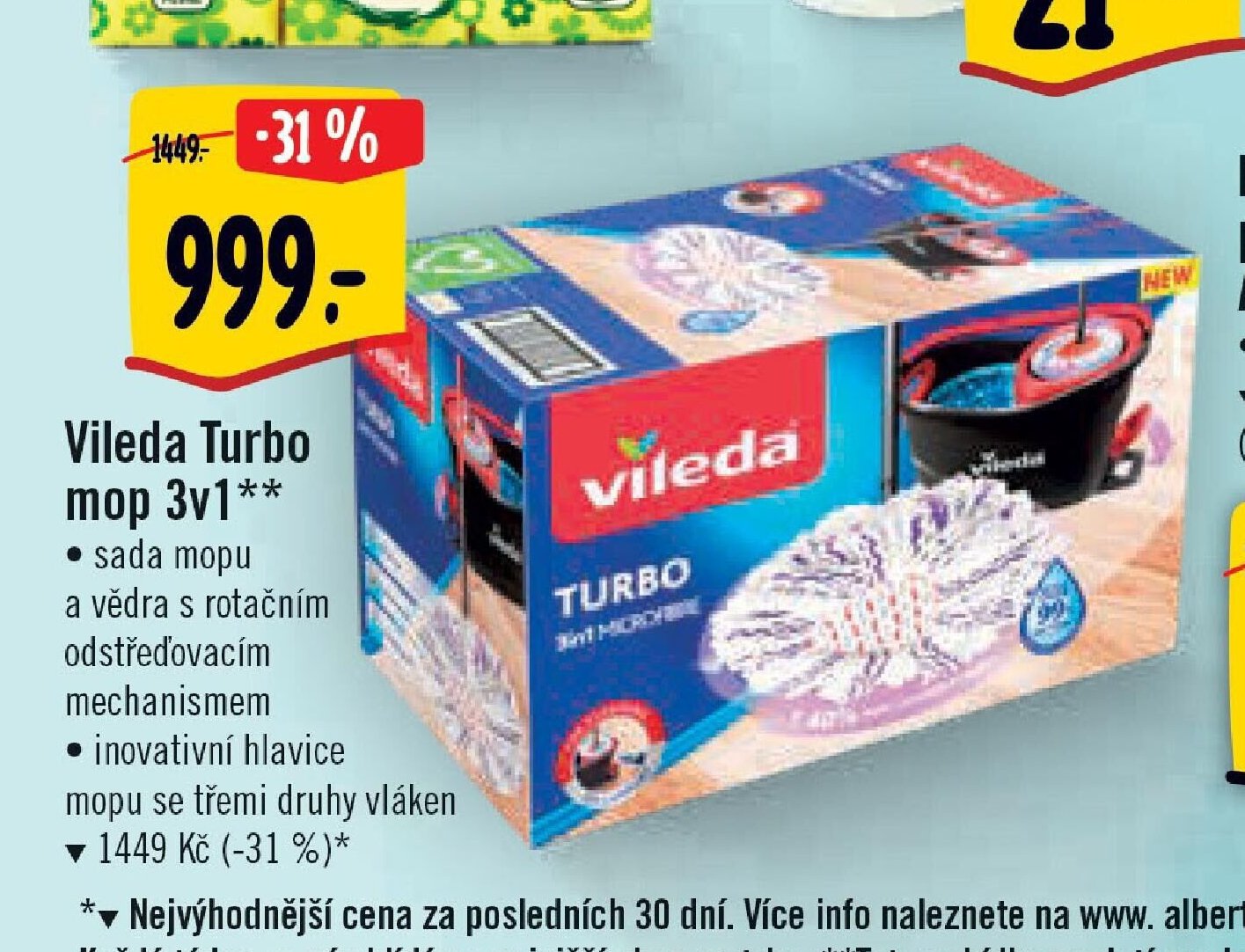Vileda Turbo mop 3v1