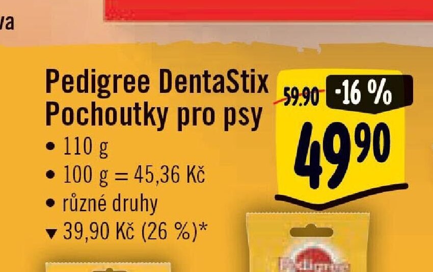 Pedigree DentaStix Pochoutky pro psy