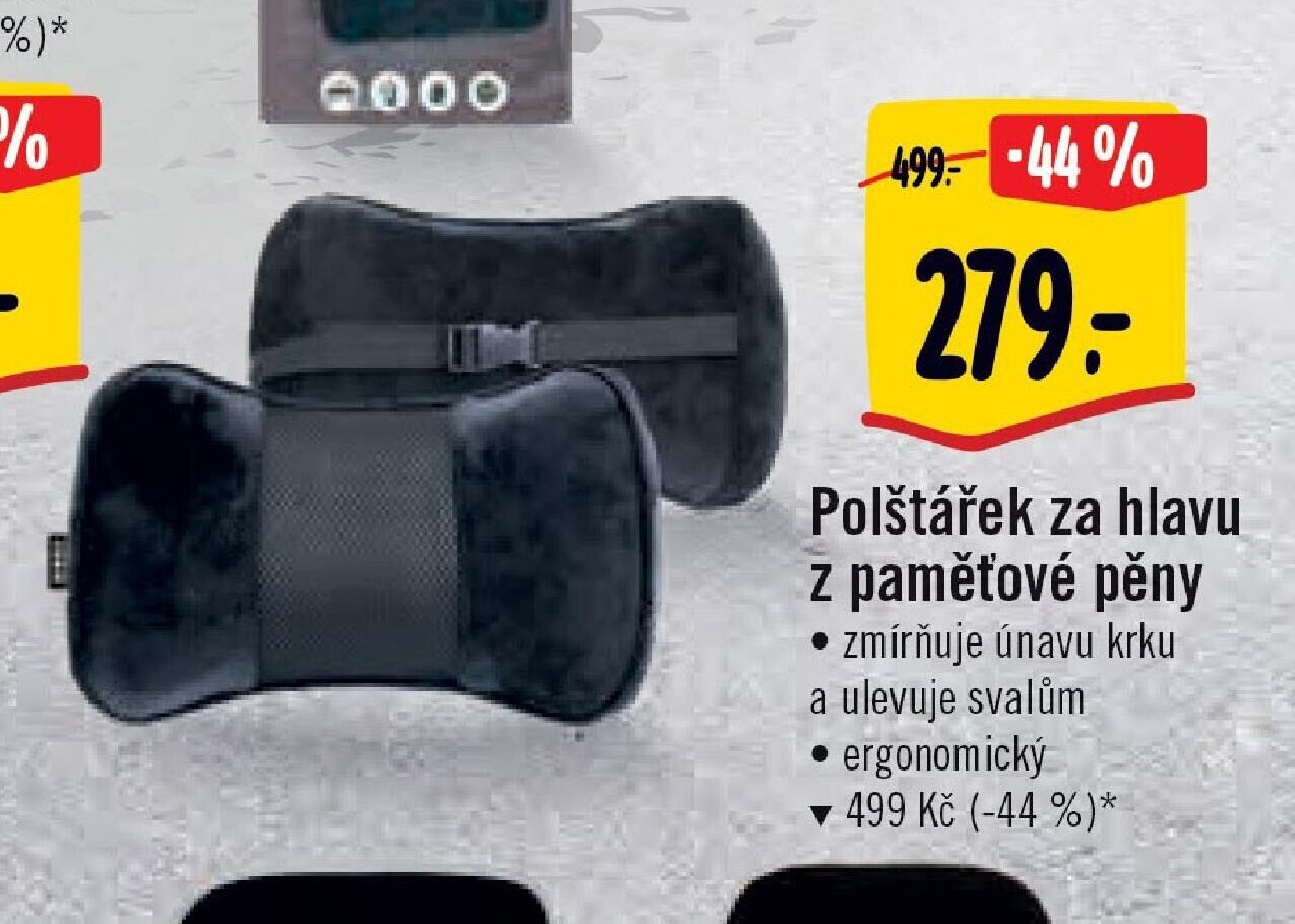 Polštářek za hlavu z paměťové pěny