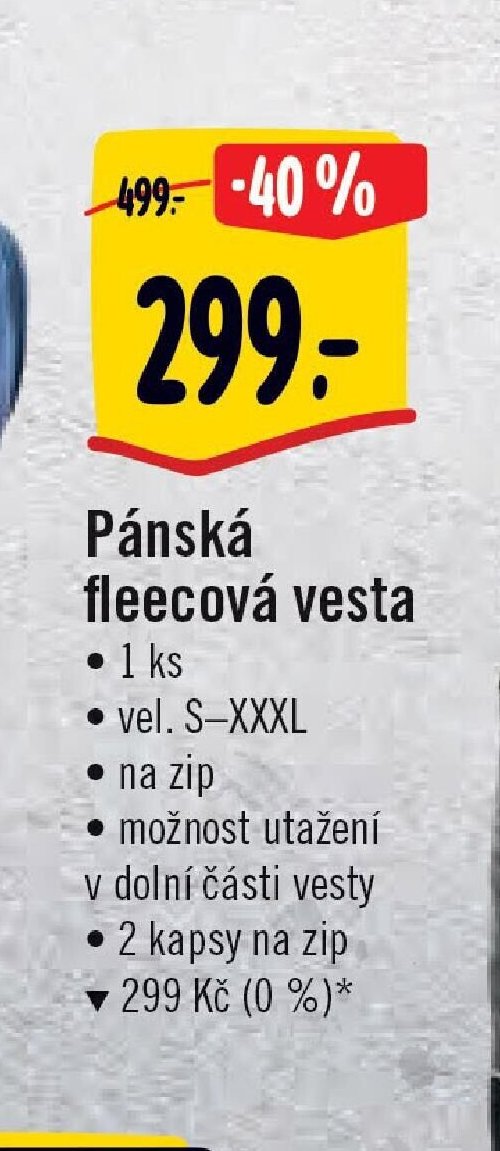 Pánská fleecová vesta