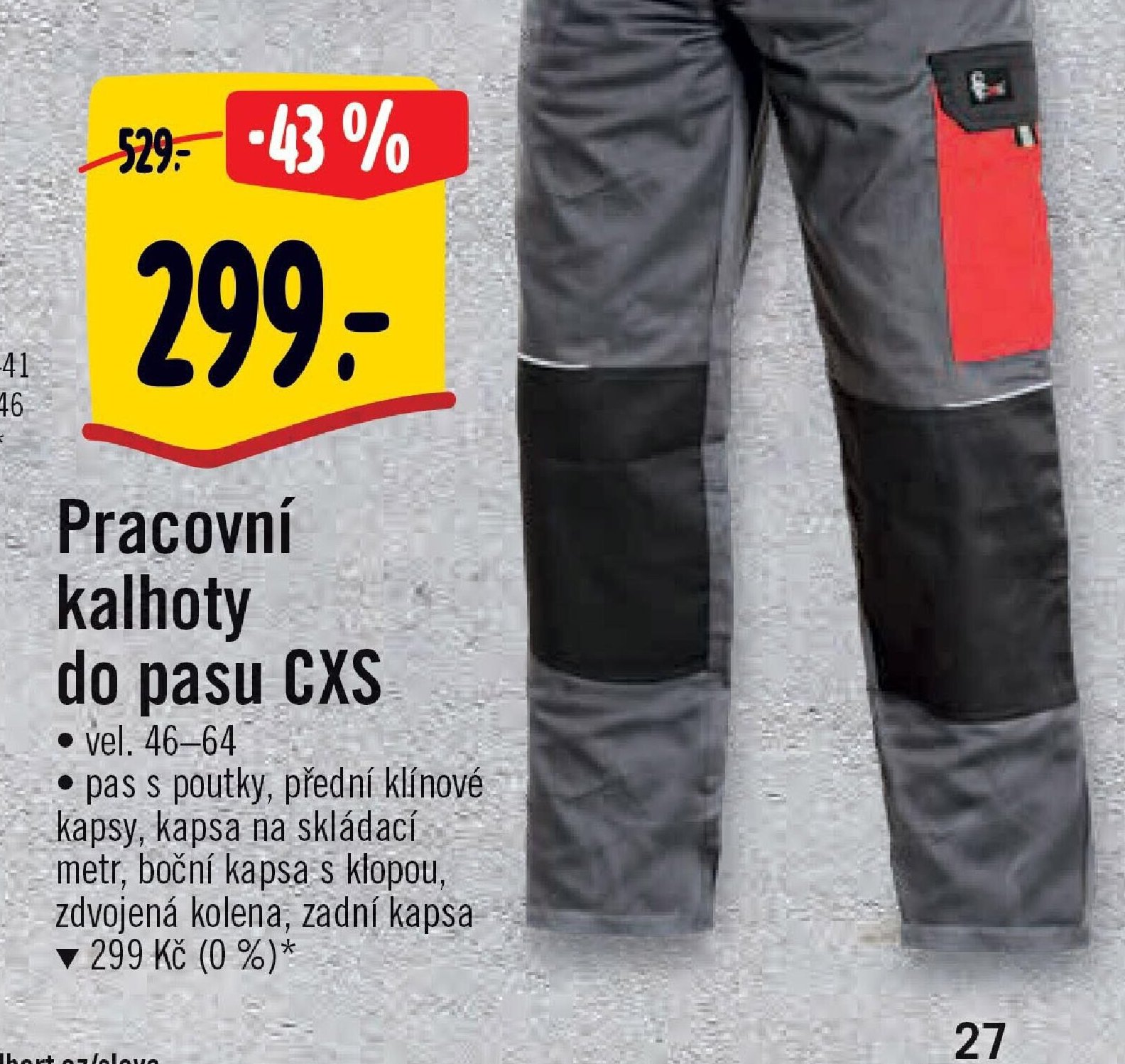 Pracovní kalhoty do pasu CXS
