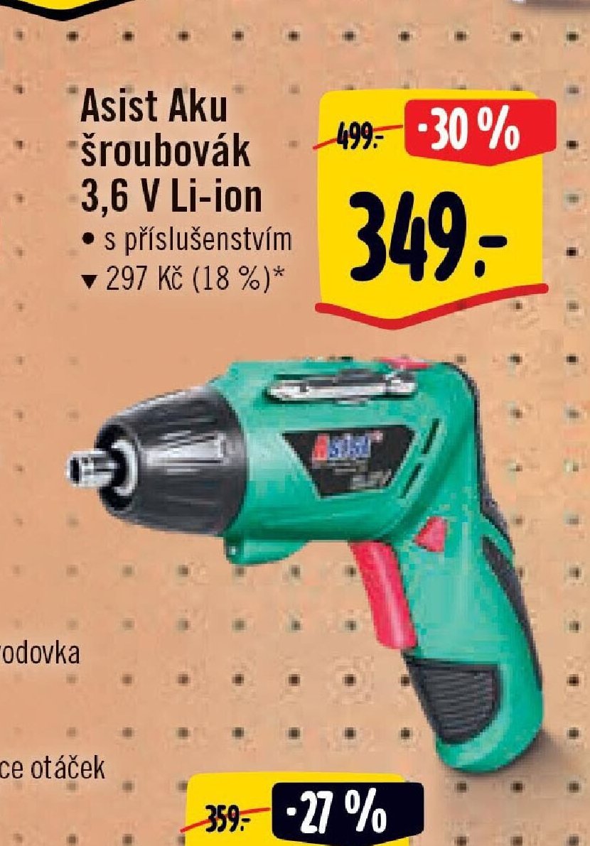 Asist Aku šroubovák 3,6 V Li-ion