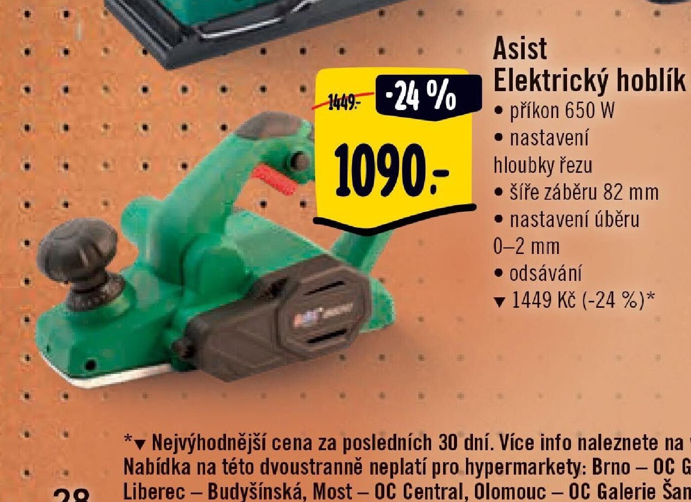 Asist Elektrický hoblík