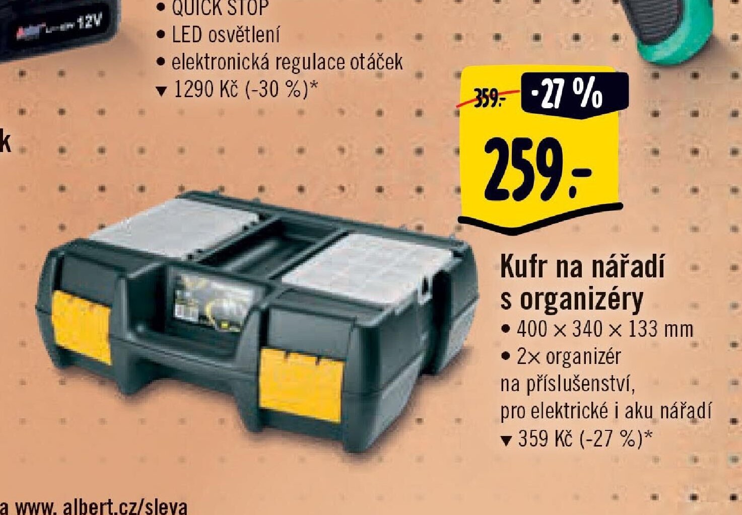 Kufr na nářadí s organizéry