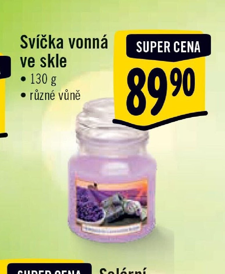 Svíčka vonná ve skle