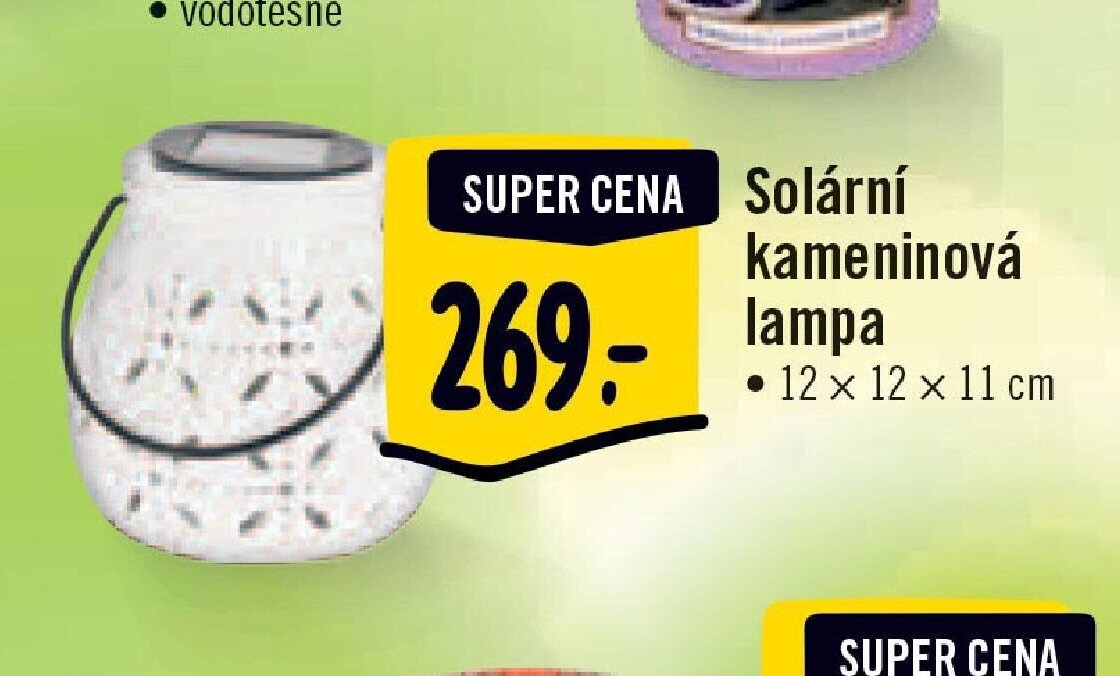 Solární kameninová lampa