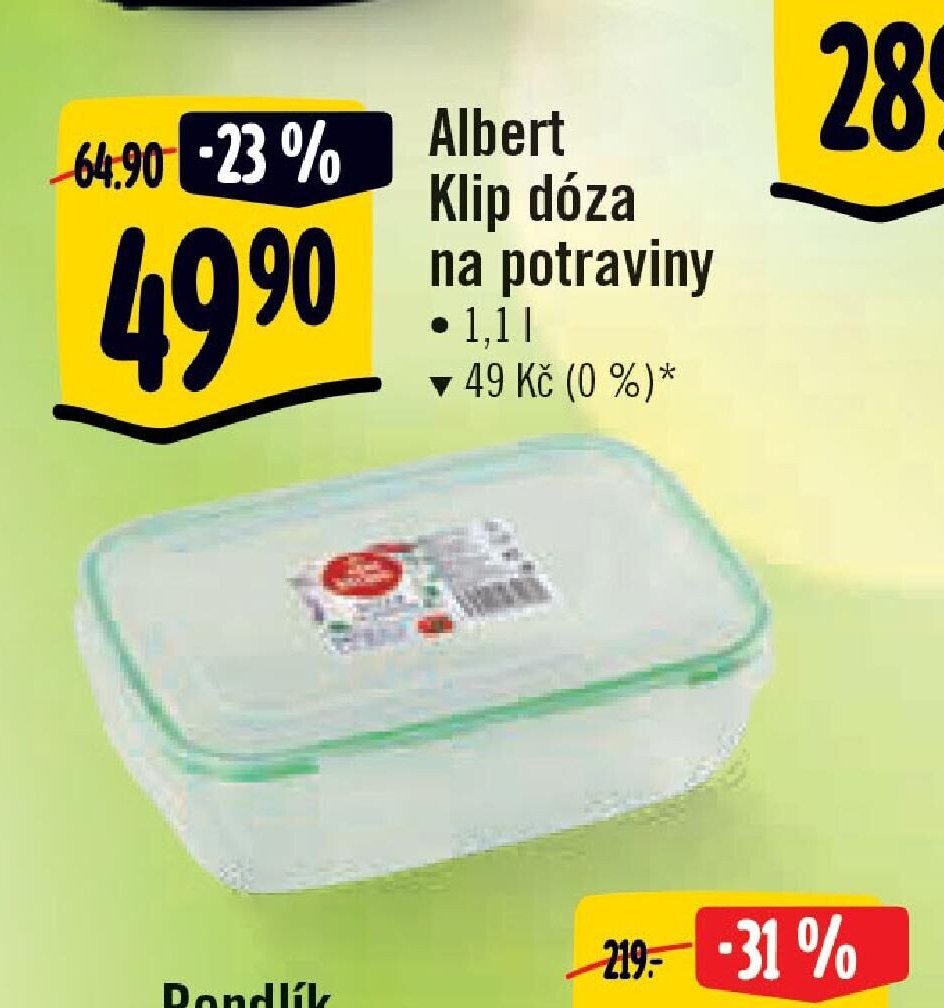 Albert Klip dóza na potraviny