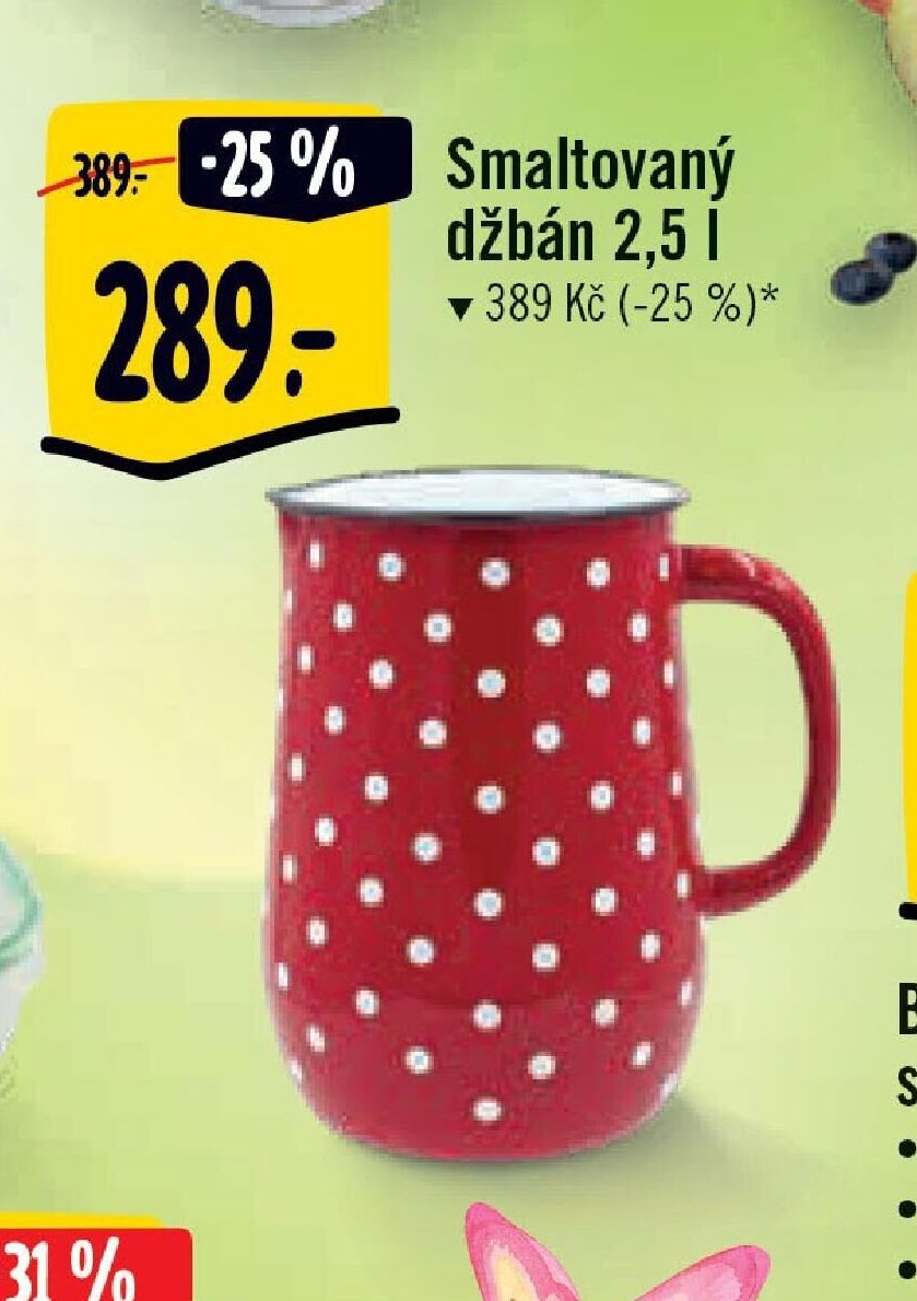 Smaltovaný džbán 2,5 l