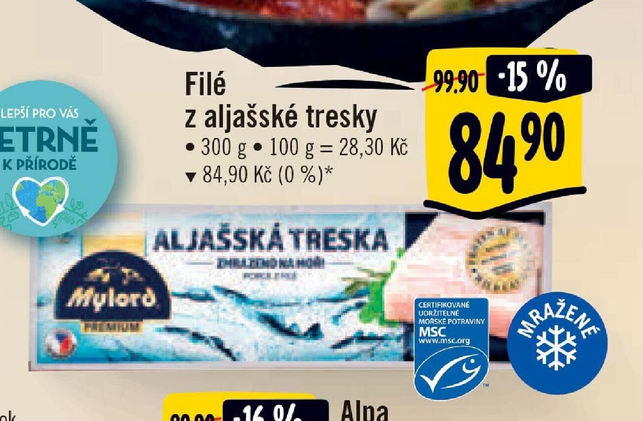 Filé z aljašské tresky