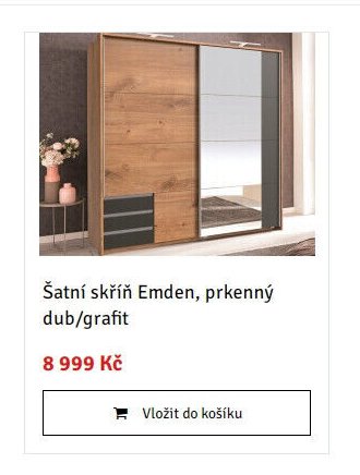 Šatní skříň Emden, prkenný dub/grafit - ASKO akcniletaky.com