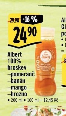 Albert 100% broskev -pomeranč -banán -mango -hrozno