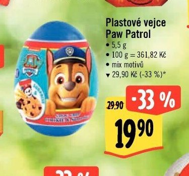 Plastové vejce Paw Patrol