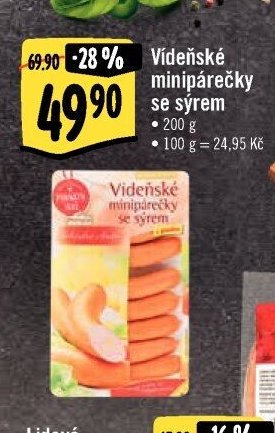 Vídenské minipárečky se sýrem