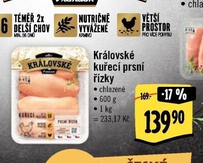 Královské kuřecí prsní řízky