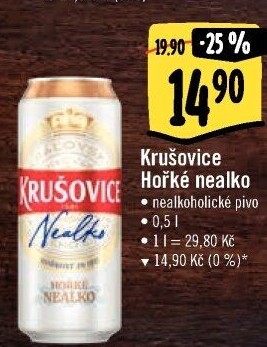 Pivo nealkoholické Královsky hořké Krušovice