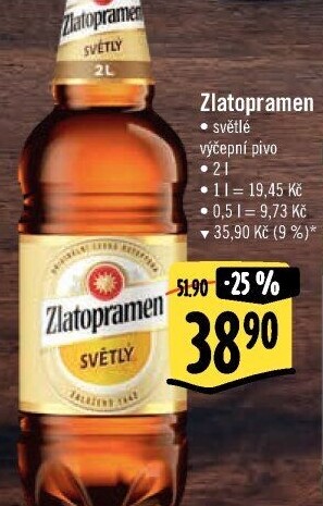 Pivo světlé Zlatopramen