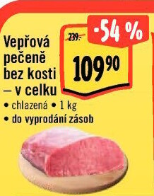 Vepřová pečeně bez kosti