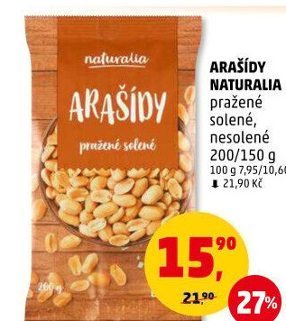 Arašídy pražené Naturalia