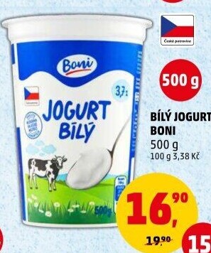 Bílý jogurt Boni