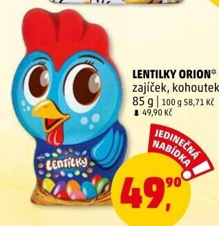 Čokoládový zajíc s lentilkami Orion