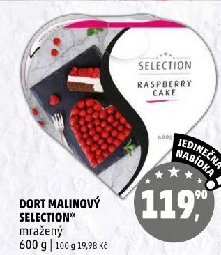 Dort malinový mražený Selection