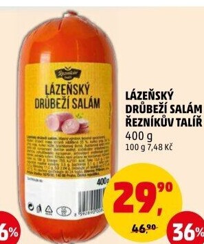 Drůbeží lázeňský salám Řezníkův talíř