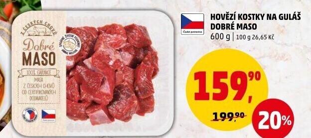 Hovězí maso na guláš Dobré maso