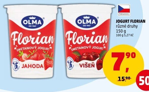 Jogurt smetanový Florian Olma