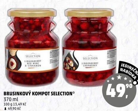 Kompot brusinky Selection