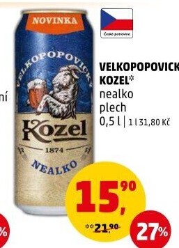 Nealkoholické pivo Kozel