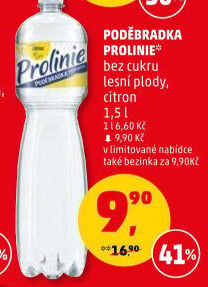 Ochucená voda Poděbradka Prolinie