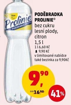 Ochucená voda Poděbradka Prolinie