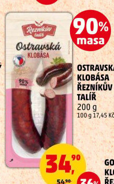 Ostravská klobása Řezníkův talíř