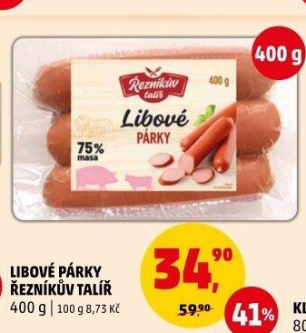 Párky libové Řezníkův talíř