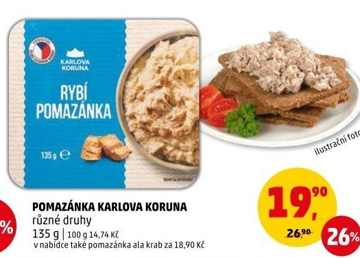 Pomazánky Karlova Koruna