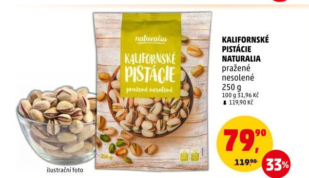 Pražené pistácie kalifornské Naturalia