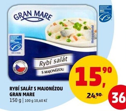 Rybí salát s majonézou Gran Mare