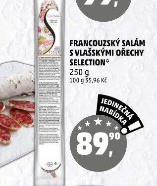 Salám francouzský s vlašskými ořechy Selection