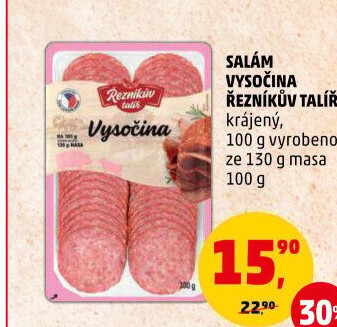 Salám Vysočina Řezníkův talíř