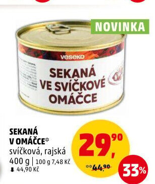 Sekaná ve svíčkové omáčce Veseko