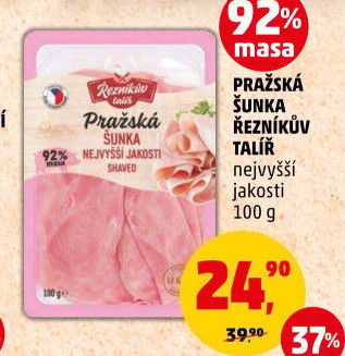 Šunka pražská nejvyšší jakosti Řezníkův talíř