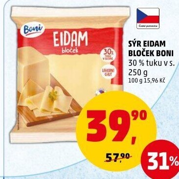 Sýr Eidam 30% Boni