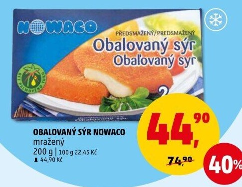 Sýr obalovaný mražený Nowaco