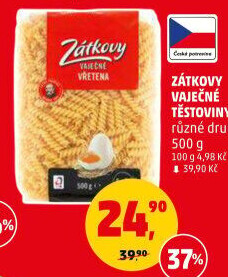 Těstoviny vaječné Zátkovy